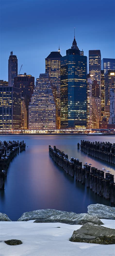 Manhattan 4k Wallpaper New York City City Lights