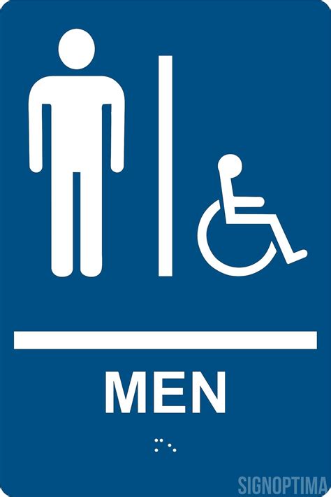 ada compliant men restroom sign with braille ii wall sign ada sign signoptima braille