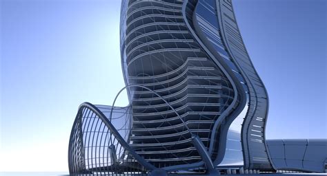 Futuristic Skyscraper 11 Wirecase