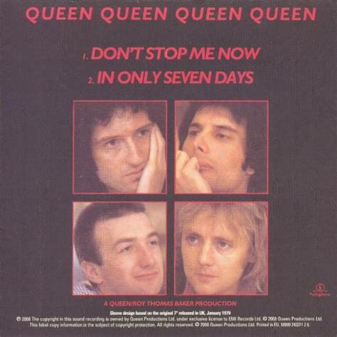 Don't stop me now (remastered 2011). Queen "Don't Stop Me Now" single gallery
