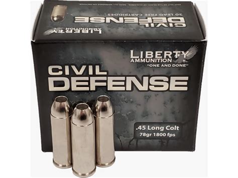 Liberty Ammo Civil Defense 45 Colt Long Colt Ammo 78 Grain