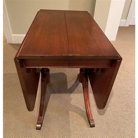 Vintage Mahogany Duncan Phyfe Style Drop Leaf Dining Table Chairish