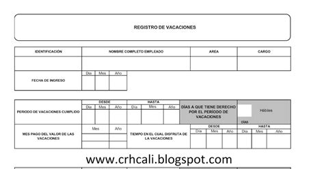 Plantilla Excel Vacaciones Empleados Gratis Charcot