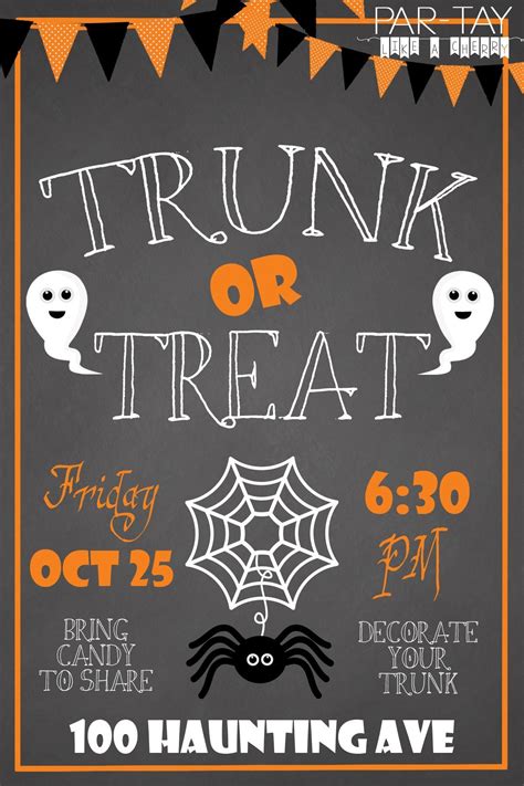 Free Printable Trunk Or Treat Flyer Templates
