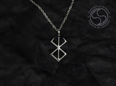 Berserker Rune Pendant Bindrune Symbol Stainless Steel Etsy