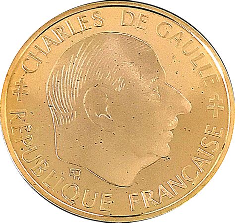 1 franc De Gaulle (Or)  France – Numista
