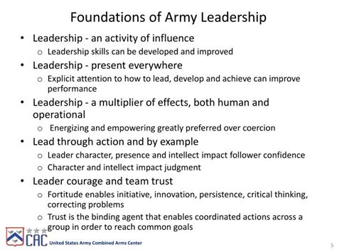 The Army The Army Leadership Requirements Model Is