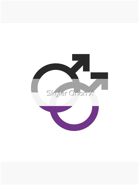 Mlm And Ace Interlocking Symbols With Asexual Flag Art Print For Sale