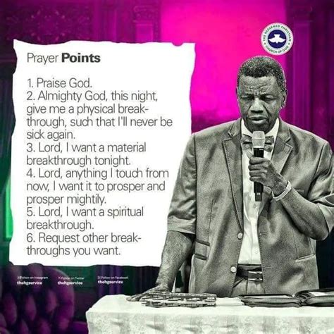Rccg Holy Ghost Service Special Prayer Points March 2023
