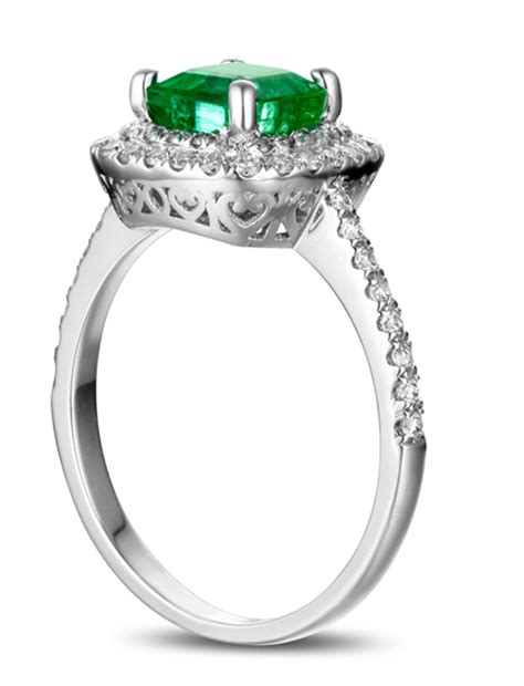 Shop shane co.'s collection of princess cut diamonds below! 2 Carat princess cut Emerald and Diamond Double Halo ...