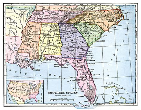 Us Map Southeastern States