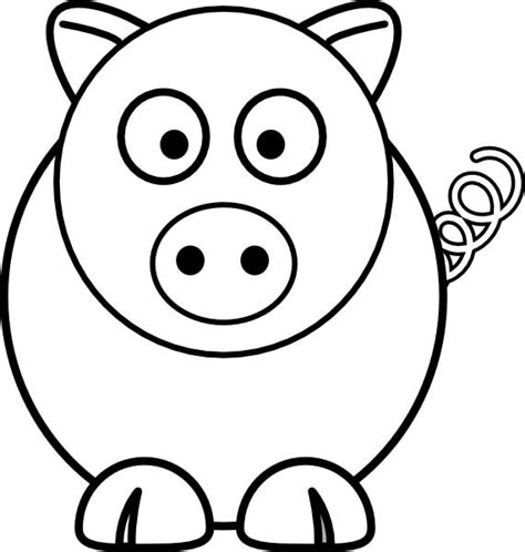 Peppa pig and george feeding chickens easter. Cute Pig Coloring Page for Kids - Free Printable Picture