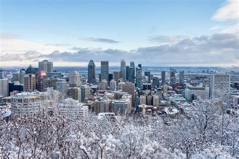 Montreal Skyline In Winter Editorial Image Image Of Quebec 168321720