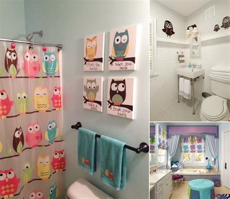 The deep royal blue vanity and wallpaper help to give the small space a more robust feel and add depth. 10 Cute Ideas for a Kids' Bathroom