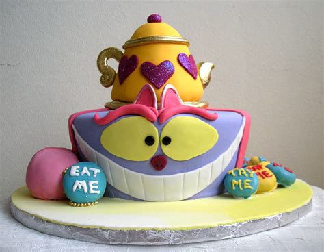 I love picking a fun theme and basing the entire party around it; Cheshire Cat cake 2 by bahgee on DeviantArt