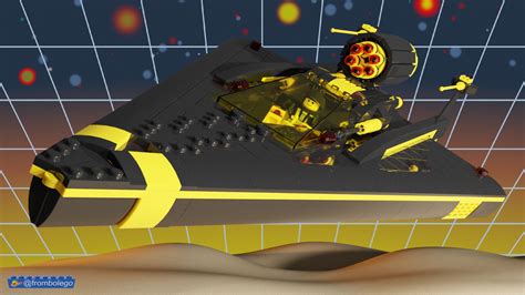 Lego Moc Blacktron Arrow Spaceship By Frombol Rebrickable Build