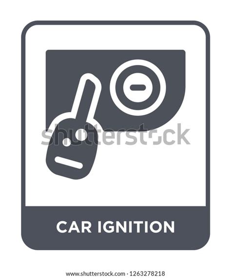 Car Ignition Icon Vector On White Stock Vector Royalty Free 1263278218