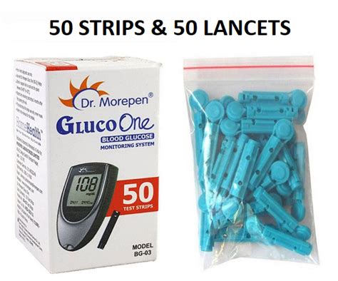 Buy Dr Morepengluco One Bg Sugar Test Strips Lancets