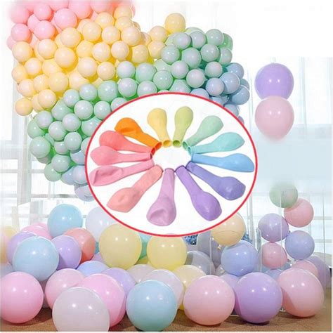 Buy Pcs Pastel Latex Balloons Inches Assorted Macaron Candy Colored Latex Party Balloons