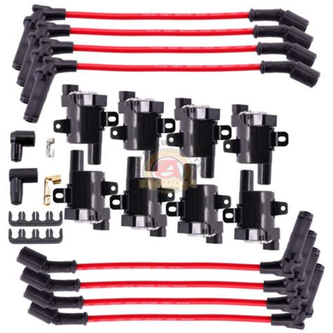 Uf262 D585 Ignition Coils With Spark Plug Wires Chevy Silverado 1500