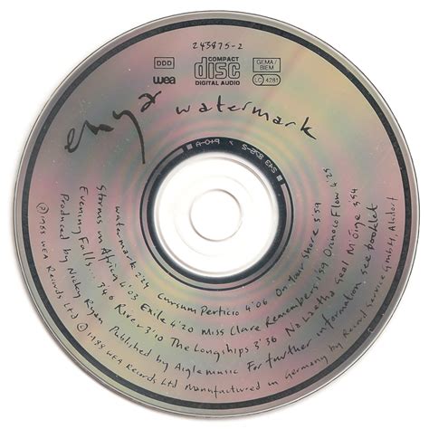 The First Pressing Cd Collection Enya Watermark