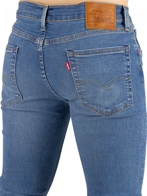 Levi S Cedar Light Midtone Extreme Skinny Fit Jeans In Blue For Men