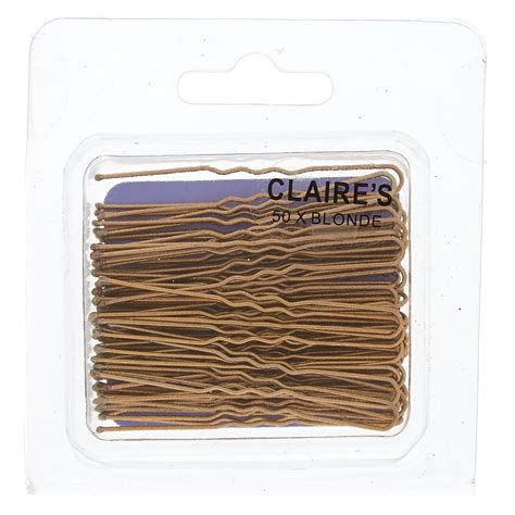 Blonde Bobby Pins 50 Pack Claires