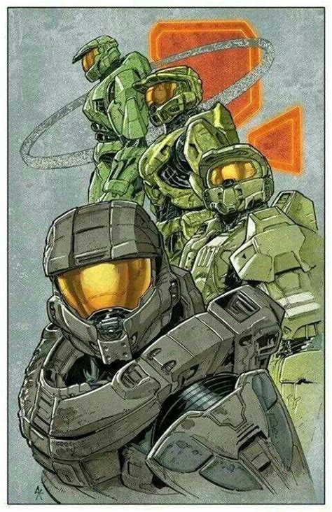 Evolution Of Master Chief Halo Game Halo 5 Video Game Art Video
