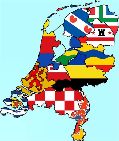 flags of dutch provinces [oc] [2000x2360] mapporn