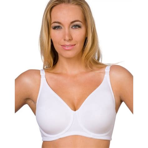 womens white soft moulded underwired full cup bra