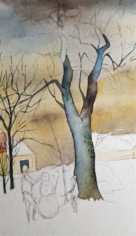 A winter like it used to be. AQUARELLKURS: WANN WIRD ES WIEDER EINMAL RICHTIG WINTER ...