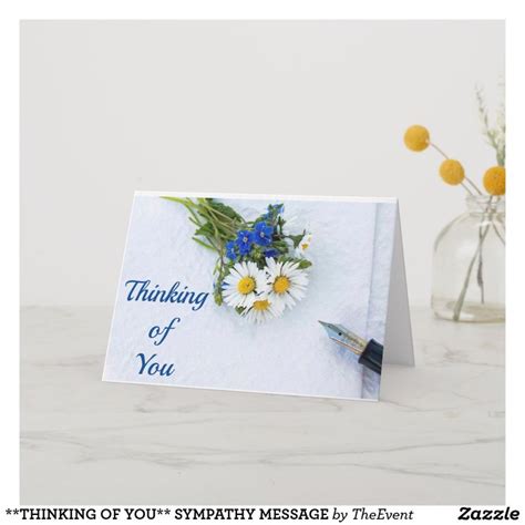 Pet sympathy card messages can be a simple line or two about your. THINKING OF YOU** SYMPATHY MESSAGE CARD | Zazzle.com ...