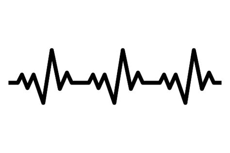 Heartbeat Line Icon Heart Rhythm Ecg Cardiogram Stock Illustration