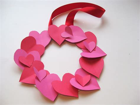 Valentine Crafts For Kids Heart Wreath