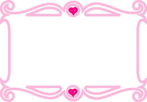 Pink Heart Border Clip Art At Vector Clip Art Online