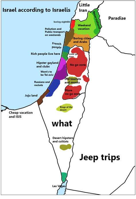Maps, like photographs, are capable of conveying a many of the prevailing narratives on key issues in israel/palestine do not correspond with the facts. Israel according to Israelis | Israel travel, Israel, Map