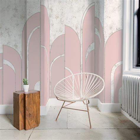 Art Deco Arches Arched Panels Set Against A Raw Plaster Background