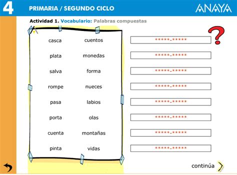 Palabras Compuestas Ficha Interactiva Words Word Search Puzzle