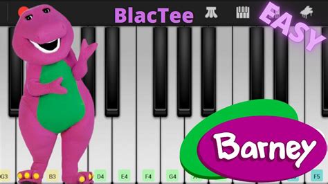 Barney And Friends Theme Song Easy Piano Tutorial Youtube