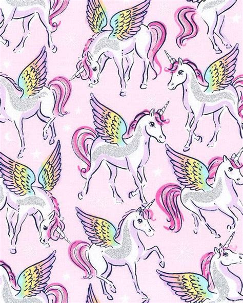 Pastel Winged Unicorns Petal Pinkglitter Pink Glitter Wings