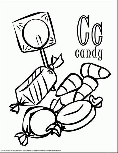 Coloring Candy Halloween Pages Printable Candyland Candies