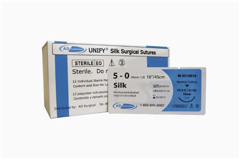 Unify Silk Suture Small 5 0 18 13mm 38 Rev Cut 1668box Of 12 Ad