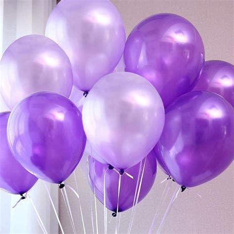 Grassvillage Purple Light Purple Balloons 12 Inches Two Colours