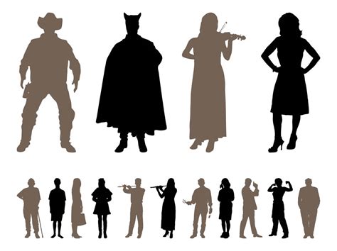 Download People Silhouettes Designs Pack Vector Art & Graphics | freevector.com