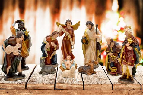 Christmas Nativity Set Scene Figures Polyresin Figurines Baby Jesus