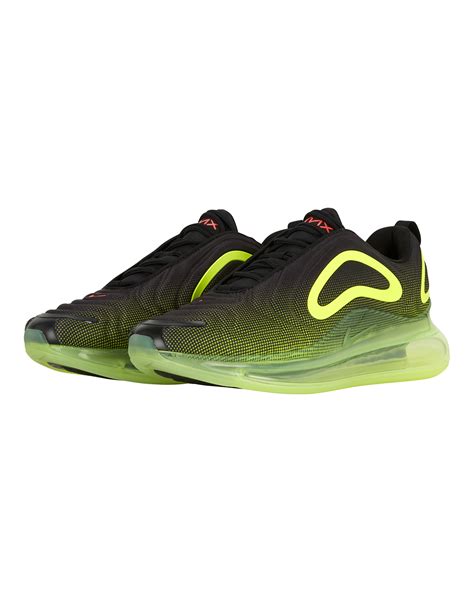 Mens Black And Yellow Nike Air Max 720 Life Style Sports