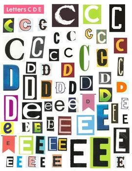 Worksheets pdf, handouts to print, printable exercises. Printable Magazine Cut-Out Letters and Numbers by Art is ...