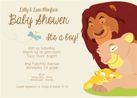 lion king baby shower invitation dolanpedia invitations