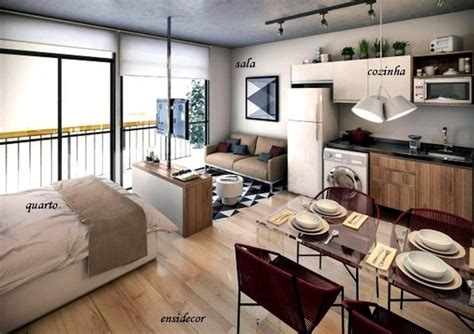 Apartamentos Pequenos Com Ambientes Integrados Simples Decoração