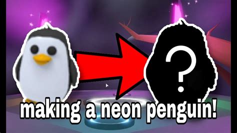 Making A Neon Penguin Adopt Me Making Neon Youtube